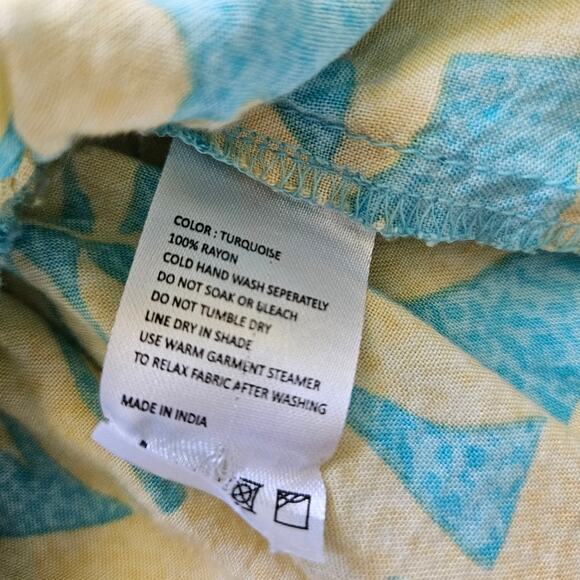 XiX Palms Mini Dress Womens Size XS Moloaki Flowy Hawaiian Low Back Beach - Picture 8 of 11